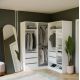 7. Modular Wardrobe OPENO SET 260/200 WHITE – Drawers, Rails and Shelves, Large, for the Bedroom