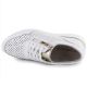 3. White openwork leather wedge sneakers Vinceza 95402