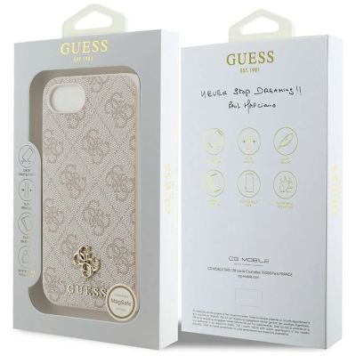 8. Guess 4G Small 4G and Classic MagSafe case for iPhone 16e - pink