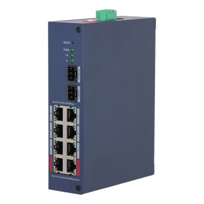 2. Dahua Technology CHS4210-8GT-110 Managed Network Switch L2 Gigabit Ethernet (10/100/1000) Supports PoE DIN rail Dark Blue