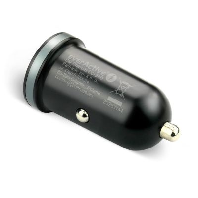 4. EVERACTIVE CAR CHARGER 1X USB + 1X USB-C 35W QC 3.0 PD BLACK CC-30Q