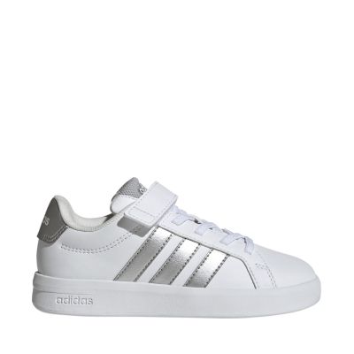 Adidas Grand Court 3.0 Kids' Shoes White and Silver JP9368