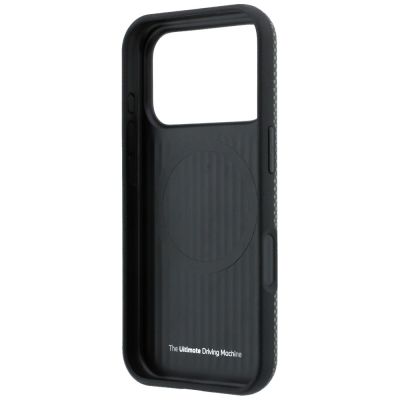 7. BMW M Quadrille Kevlar Metal Logo MagSafe Case for iPhone 17 Pro Max / 18 Pro Max - Gray