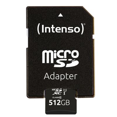 4. Intenso microSD 512GB UHS-I Perf CL10| Performance Class 10
