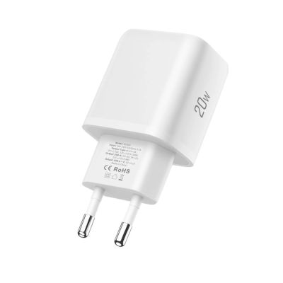 5. Tech-Protect NCA20 PD 20W QC3.0 USB-A / USB-C Wall Charger + USB-C / USB-C Cable 100cm - White