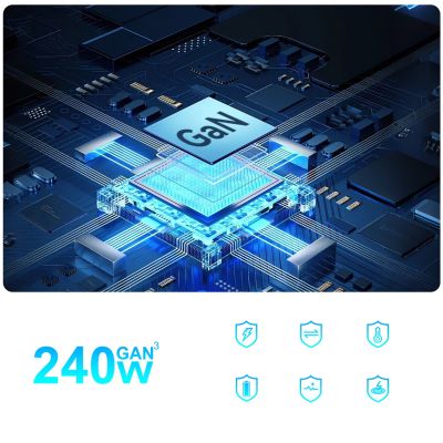 9. Wozinsky 240W GaN QC3 Charging Station - Black