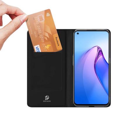 2. Dux Ducis Skin Pro case for Oppo Reno 8 flip cover card wallet stand black