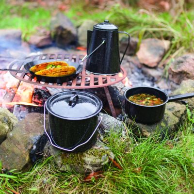 8. Esschert Design FF215 Camping Kitchen Utensil Set Black