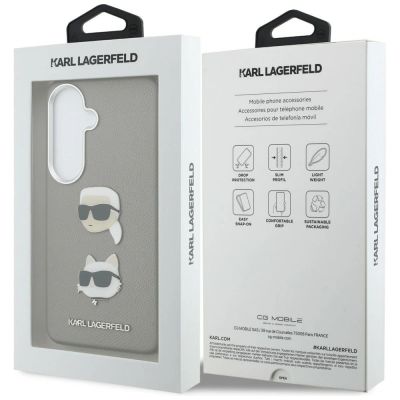 8. Karl Lagerfeld Saffiano Double Heads Metal case for Samsung Galaxy S26 - silver