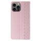 6. Magnet Strap Case for Samsung Galaxy S23+ Flip Wallet Mini Lanyard Stand Pink