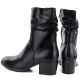 10. Women's high-heeled ankle boots with a gathered upper, black Vinceza 58682