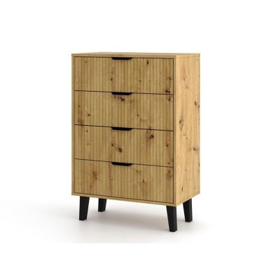 2. SCANDI 4S SLIM CHEST OF DRAWERS, ARTISAN OAK