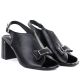 3. Women's black Jezzi RMR25112-3 block heel sandals with bow