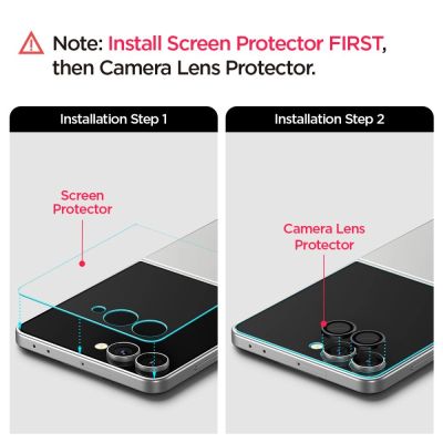 7. Spigen Optik Pro HD Glas.TR EZ Fit 2-pack Camera Protector for Samsung Galaxy Z Flip 7 - Black