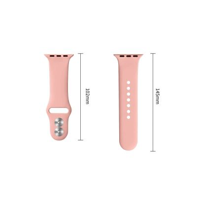 3. Tech-Protect Silicone Strap for Apple Watch 44 / 45 / 46 / 49 mm - Pink