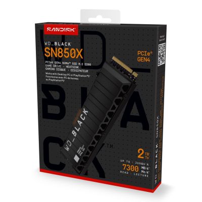 5. WD Black SN850X WDS200T2XHE SSD (2 TB ; M.2; PCIe NVMe 4.0 x4; heatsink)