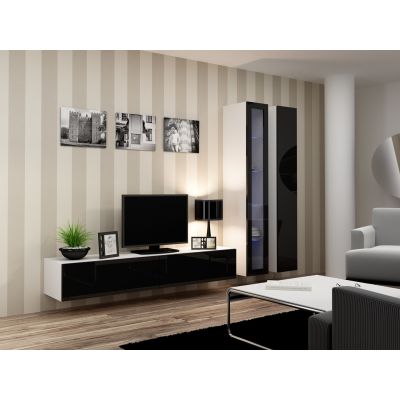13. TV cabinet VIGO '180' 30/180/40 white/black gloss