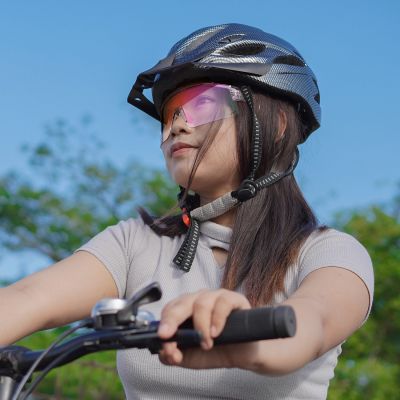 3. Rockbros Cycling Glasses Photochromic, with UV Protection and Corrective Insert, Clear - Purple