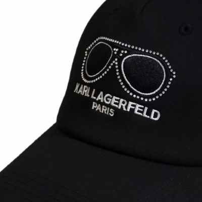 6. Karl Lagerfeld Paris Cap with Strapback Glasses Black - L5WH7946 blk