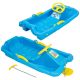 PLASTIC SLEDGE WITH BRAKE AND HANDLEBAR ADAŚ 84x43x25CM BLUE