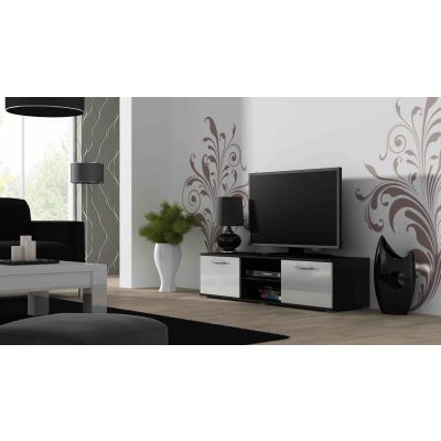 TV cabinet SOHO 140 black/white gloss