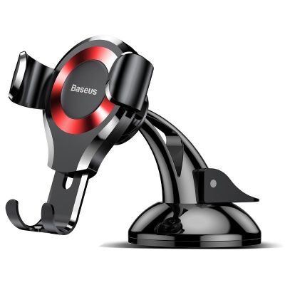 Baseus SUYL-XP09 smartphone car holder (black and red)