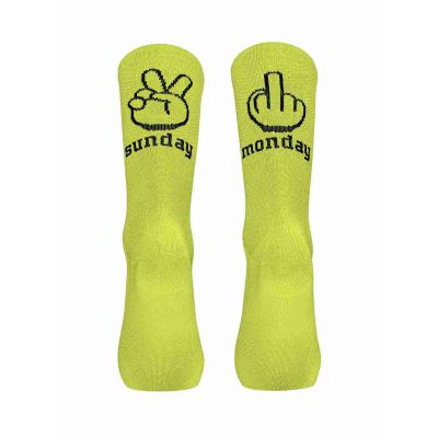 NORTHWAVE Sunday Monday Sock yellow cycling socks