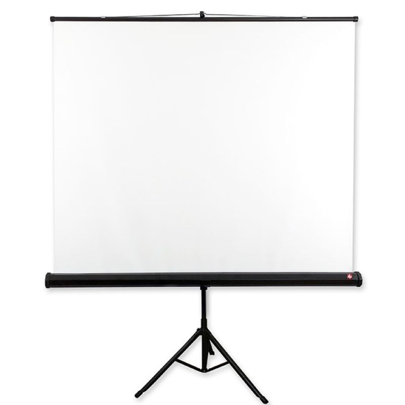 Projection screen on AVTEK Tripod Standard 175 stand (manually unrolled; 175 x 175 cm; 1:1; 97")