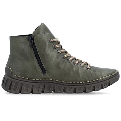 2. Women's ankle boots, green, insulated, Rieker 57501-54