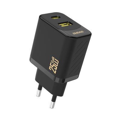 Dudao A26T GaN 25W USB-A, USB-C Charger - Black