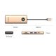 2. Orico PW11 8in1 USB-C Docking Station 2x USB-A 3.0 1x USB-C PD 100W 1x HDMI 4K 60Hz 1x microSD/SD 1x RJ45 Gigabit Ethernet 1x Audio 3.5mm - Rose Gold