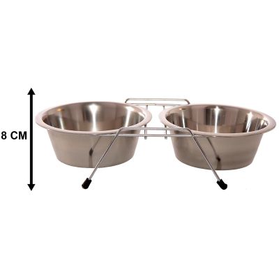 29. DOG AND CAT BOWL STAINLESS STEEL 2x550ML
