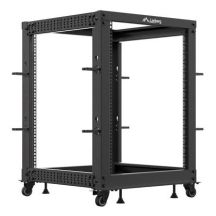 OPEN RACK 19" 15U 600X600-1100 ADJUSTABLE BLACK LANBERG