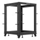 OPEN RACK 19" 15U 600X600-1100 ADJUSTABLE BLACK LANBERG