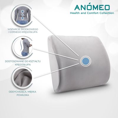 3. ERGONOMIC BACK SUPPORT PILLOW ANOMEO