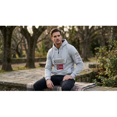 7. Men’s Sweatshirt Geographical Norway GYMCLASS BGREY DB GTX MEN 054 (WW2844H/GN-BLENDED GREY)