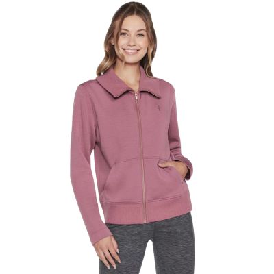 Skechers Hoodless Hoodie Skechcloud Jacket WJA288-DKMV Purple L