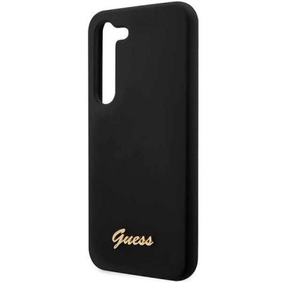 6. Guess GUHCS23MSLSMK S23+ S916 black/black hardcase Silicone Vintage Gold Logo