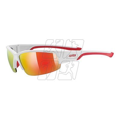 Uvex Sportstyle 215 glasses white and red