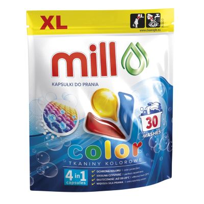 4. Mill washing machine detergent set – 2×30 capsules + fabric perfume 750 ml + washing machine liquid 300 ml