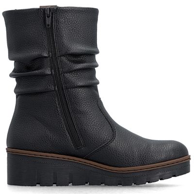 2. Women's insulated wedge ankle boots black Rieker X9155-00