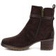 3. Women's suede ankle boots on a block, brown Potocki SZ12527