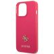 5. Guess Saffiano 4G Small Metal Logo case for iPhone 13 Pro / 13 - pink