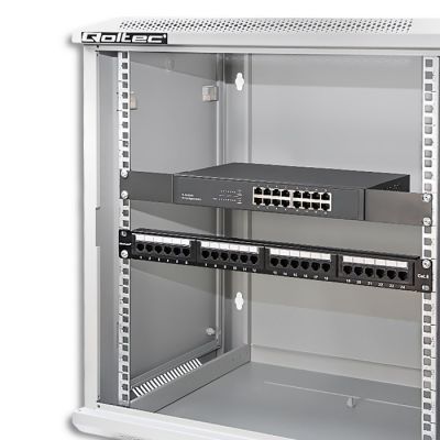 8. 19" Wall-mounted Rack Cabinet 12U 600 x 635 x 450 Gray