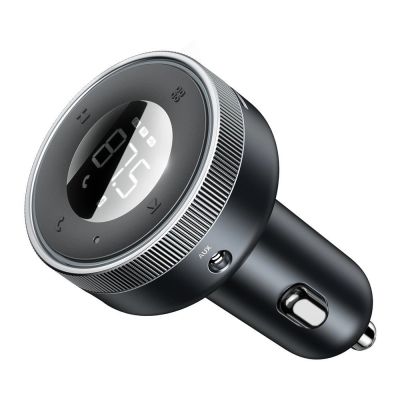 6. Baseus Enjoy FM transmitter car charger LED 2x USB / 3.5mm jack wireless MP3 player Bluetooth 5.0 3.4A black (CCLH-01)