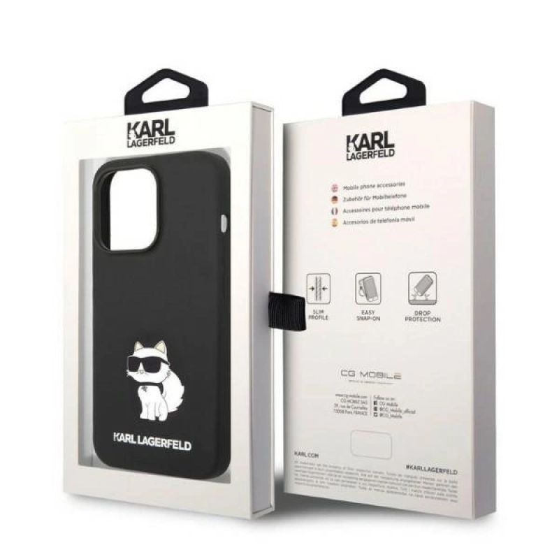 8. Karl Lagerfeld Silicone Choupette case for iPhone 14 Pro Max - black