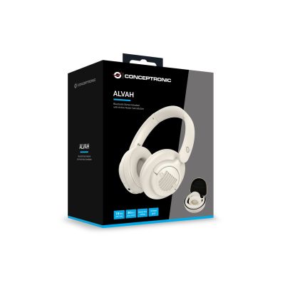 5. Conceptronic ALVAH02C Headphones/Headset Wired & Wireless Headband Music Bluetooth Cream