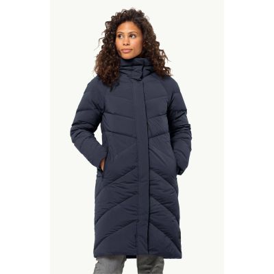 4. Jack Wolfskin MARIENPLATZ COAT W night blue Down Insulated women's winter jacket navy blue (1206971_1010)