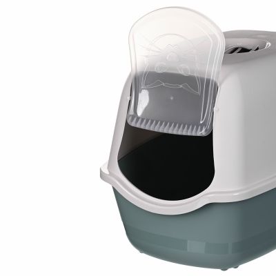 9. ROTHO Bailey White and Green - Cat Litter Box