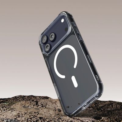 6. Puro Impact Clear D3O TPU+PC Case Compatible with MagSafe for iPhone 17 Pro Max - Transparent